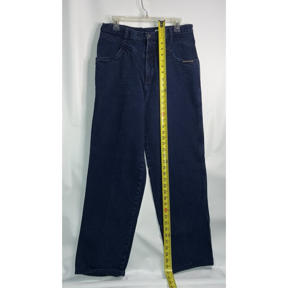 Rocky Mountain Vintage Jeans Womens 33 / 15 Navy Blue Bareback Western Denim - Picture 6 of 9